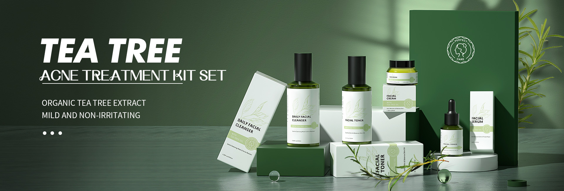 tea tree acne treatment kit set