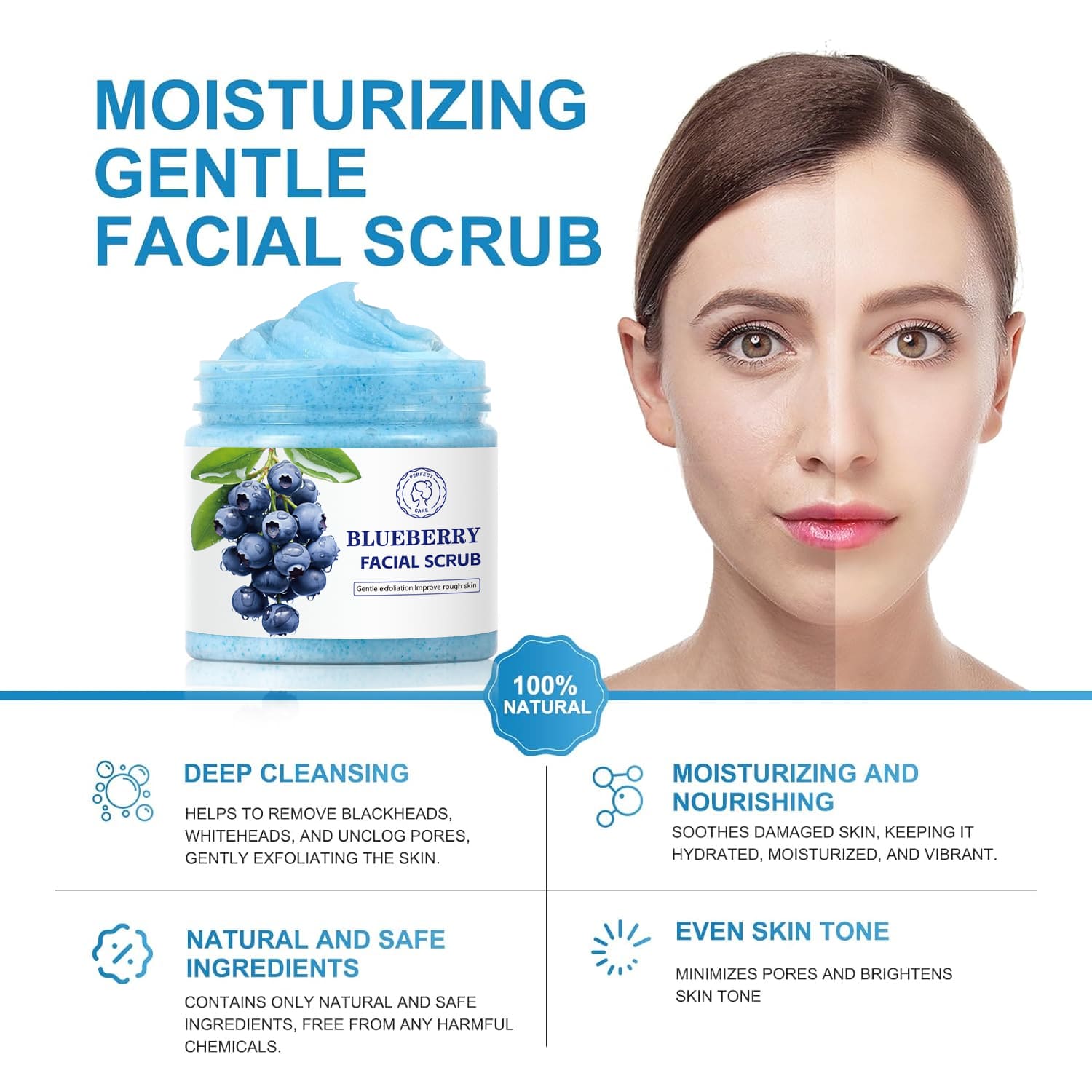 Blueberry Facial Scrub Natural and Organic-Gzperfectlink Blueberry Facial Scrub Natural and Organic-Gzperfectlink