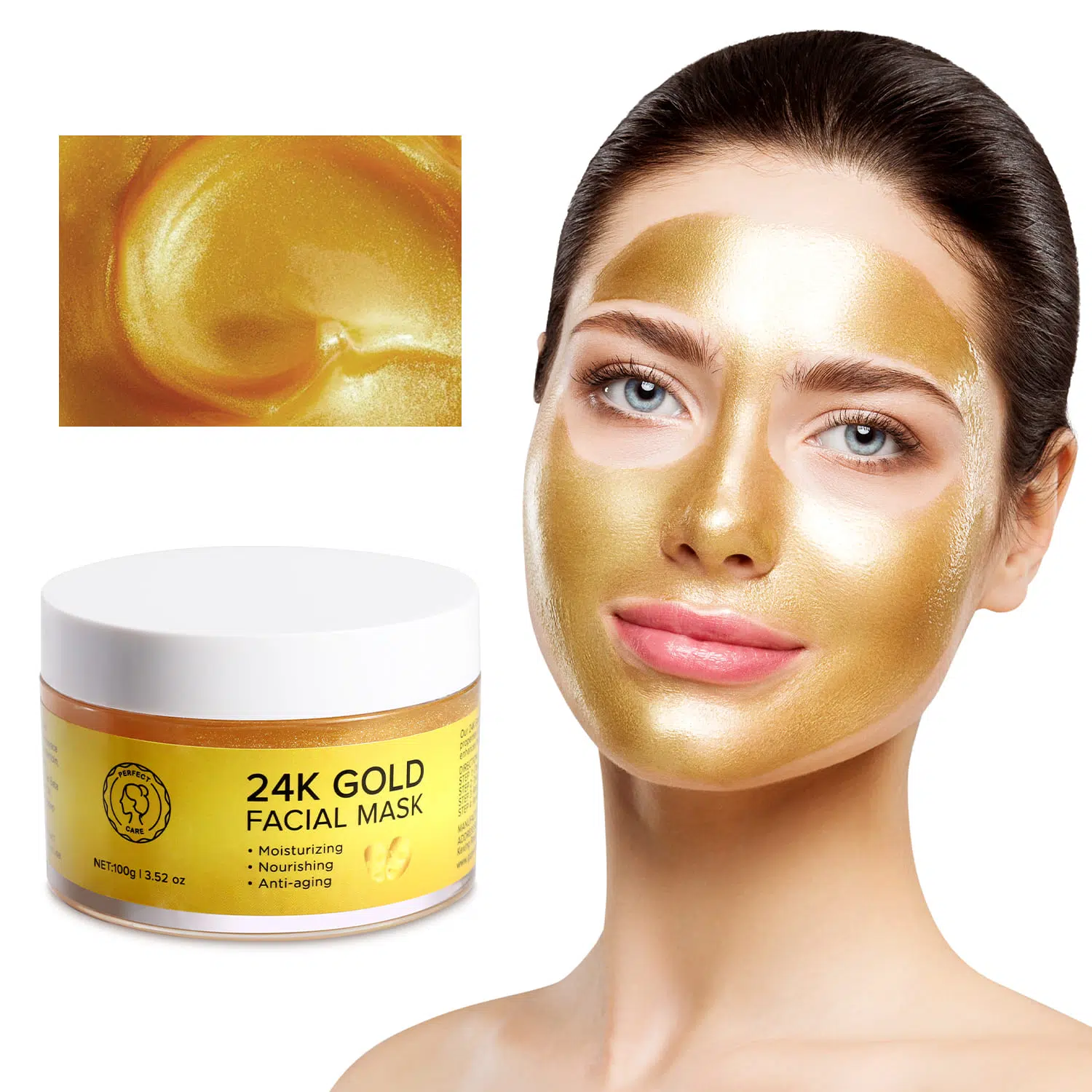 24K Facial Gold Mask Skincare | Private Labeling 24K Facial Gold Mask Skincare | Private Labeling