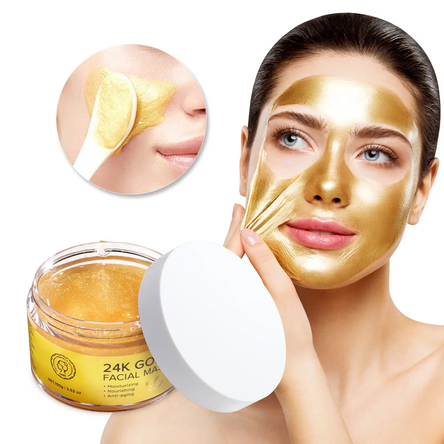 24K Facial Gold Mask Skincare | Private Labeling 24K Facial Gold Mask Skincare | Private Labeling