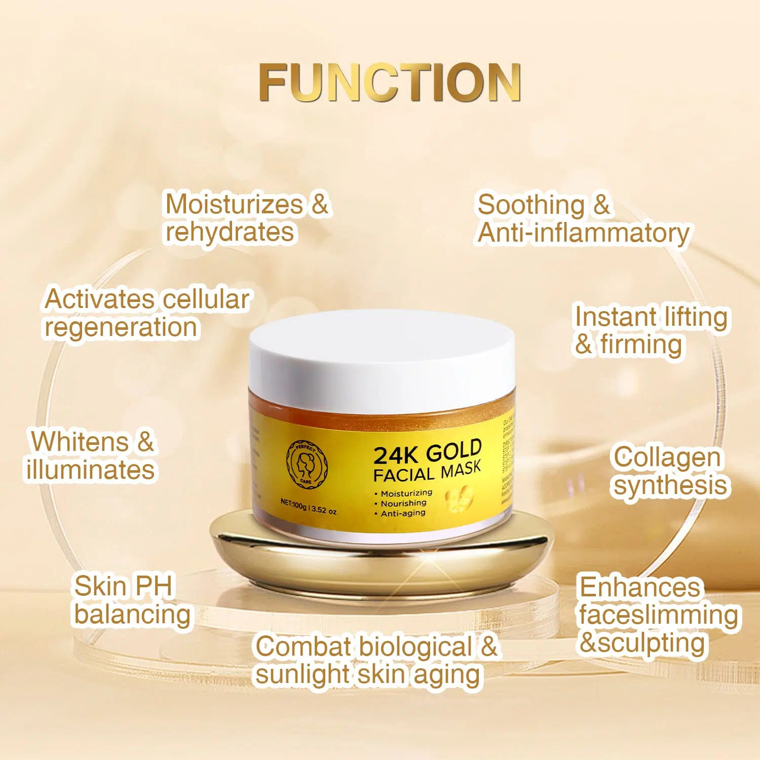 24K Facial Gold Mask Skincare | Private Labeling 24K Facial Gold Mask Skincare | Private Labeling