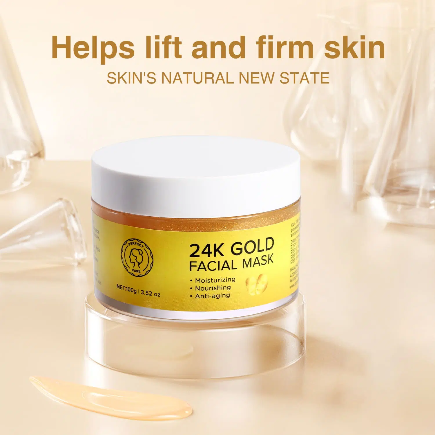 24K Facial Gold Mask Skincare | Private Labeling 24K Facial Gold Mask Skincare | Private Labeling