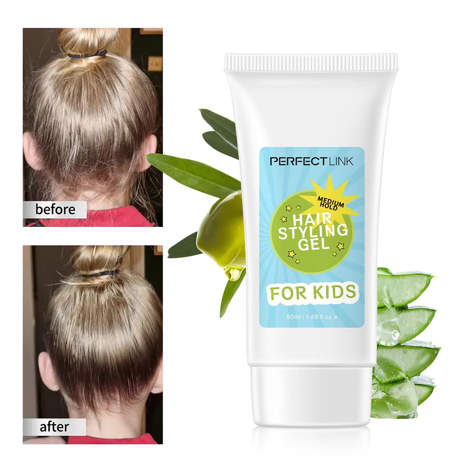 Hair Styling Gel For Kids,Medium Hold 50ML Hair Styling Gel For Kids,Medium Hold 50ML