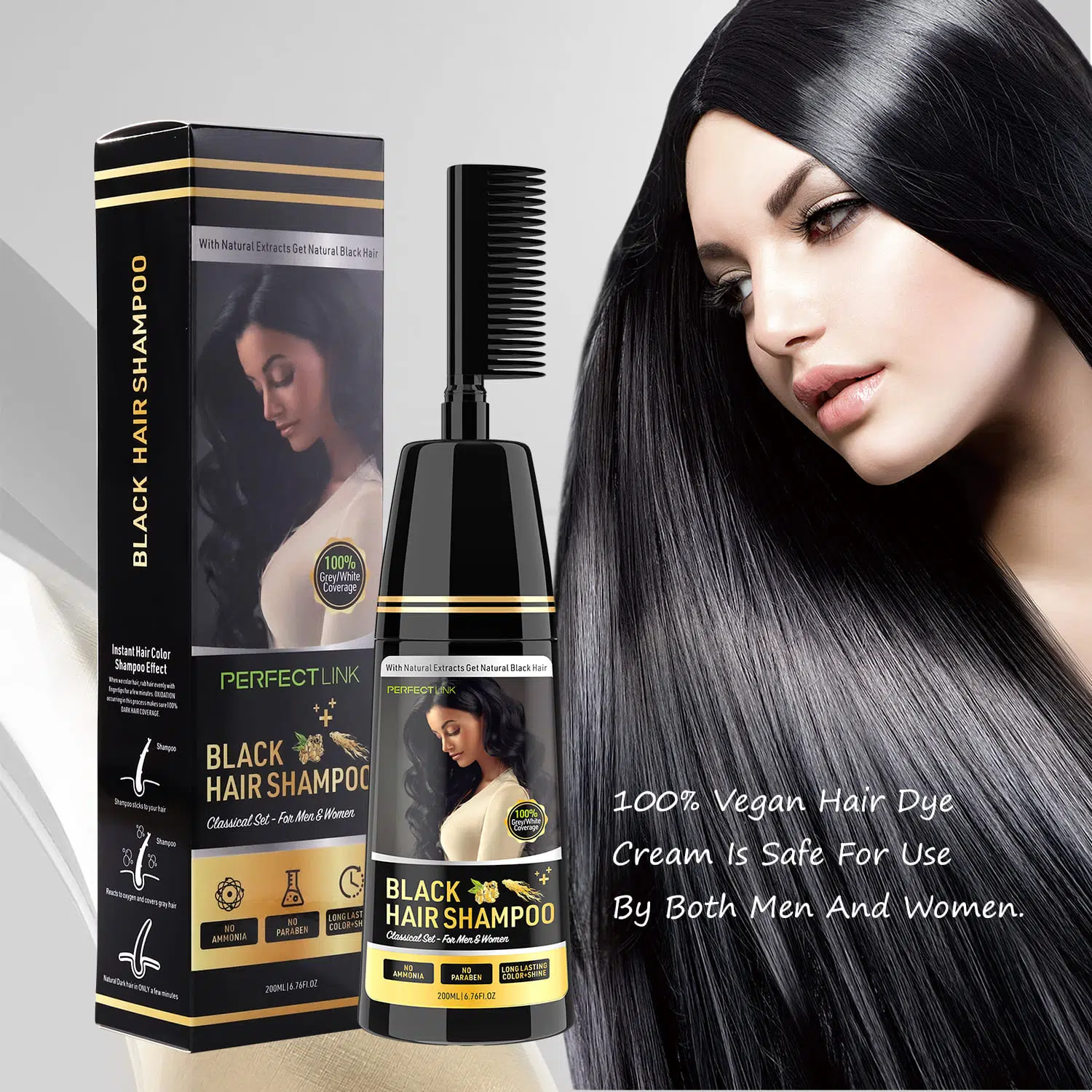 Black Hair Shampoo With Ginseng- Gzperfectlink Black Hair Shampoo With Ginseng- Gzperfectlink