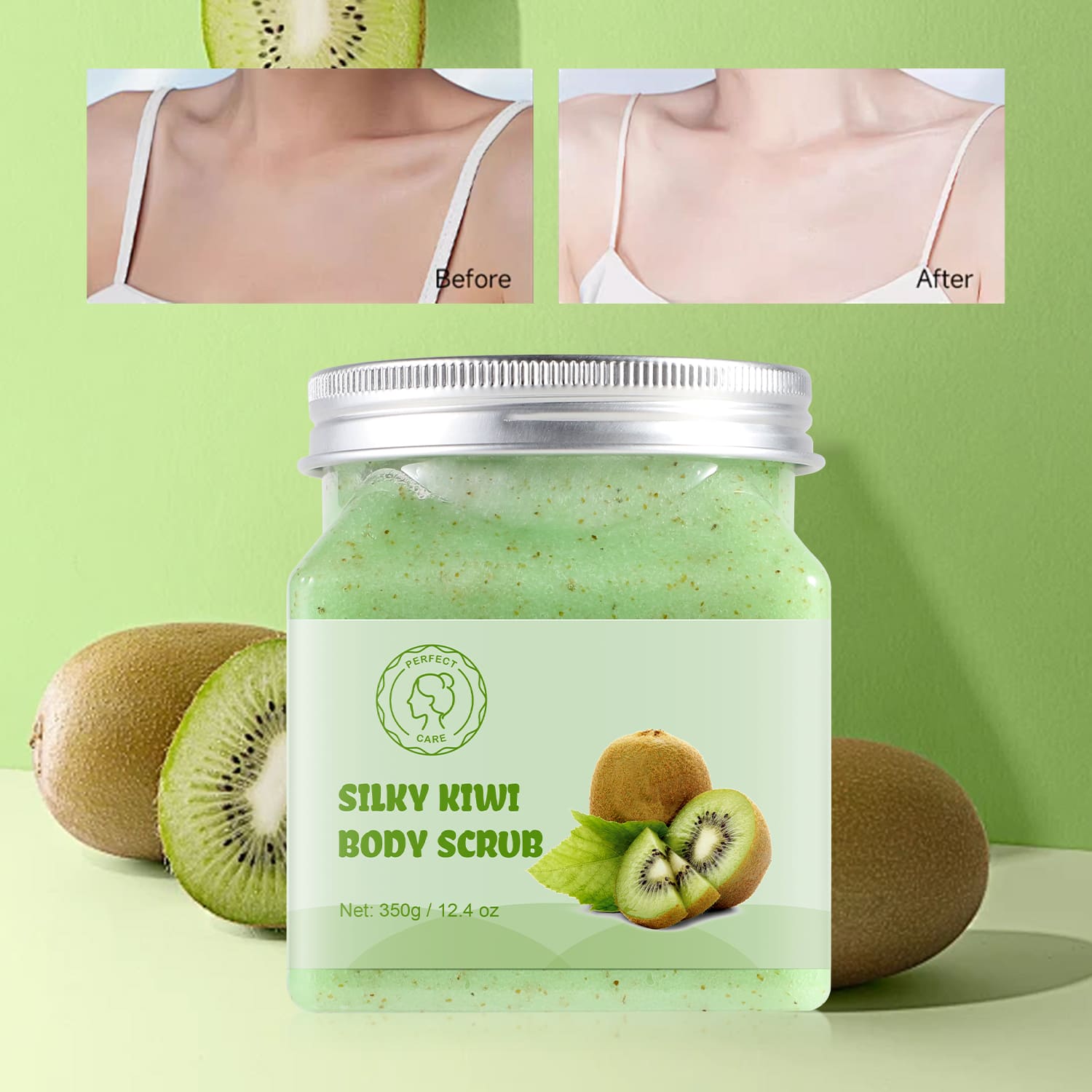 Silky Kiwi Body Scrub,Sugar Body Scrub-Gzperfectlink Silky Kiwi Body Scrub,Sugar Body Scrub-Gzperfectlink