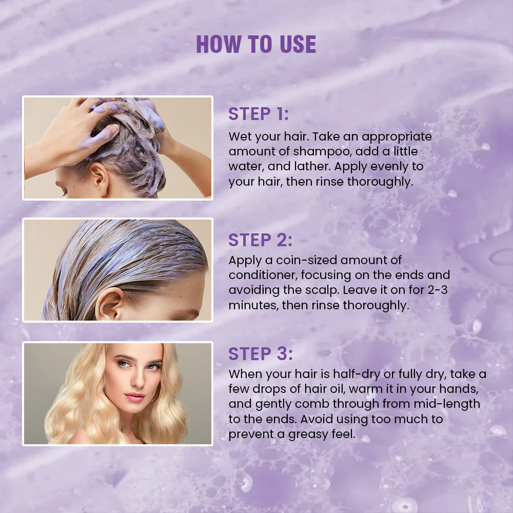 Purple Shampoo and Conditioner,Private Label Hair Care Set Purple Shampoo and Conditioner,Private Label Hair Care Set