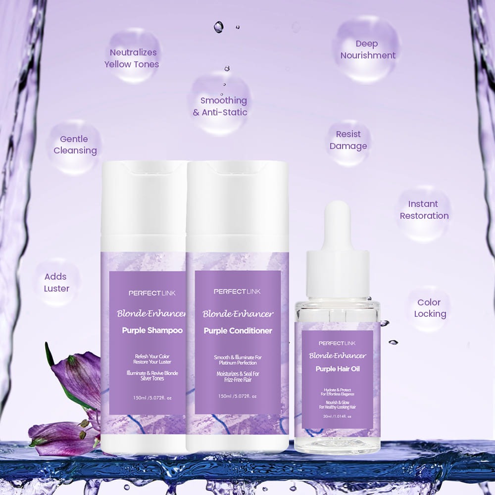 Purple Shampoo and Conditioner,Private Label Hair Care Set Purple Shampoo and Conditioner,Private Label Hair Care Set