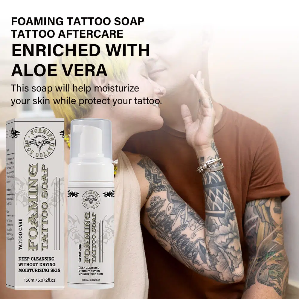纹身修复慕斯_0000_1 Tattoo Soap Cleanses & Soothes Skincare,Private Label Bodycare