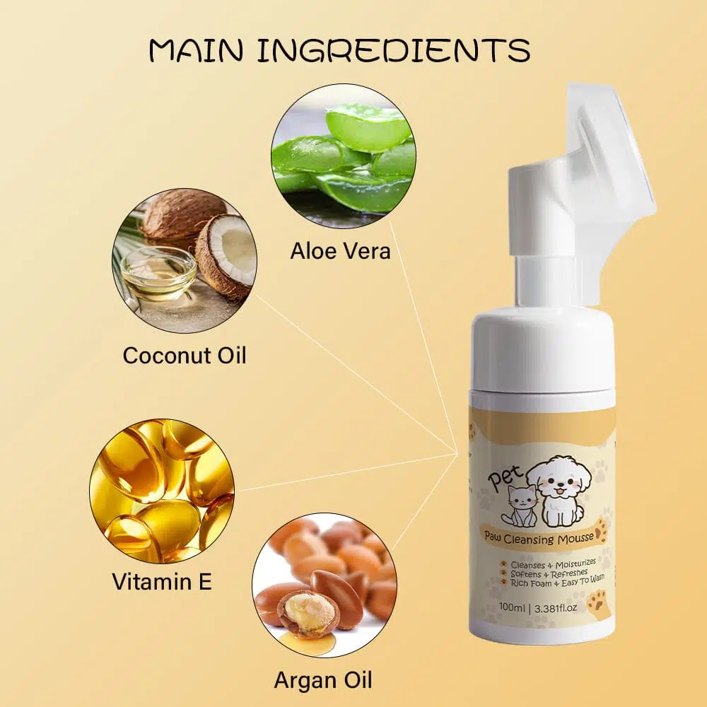 Paw Cleansing Mousse for Pets, Bodycare Supplier-Gzperfectlink Paw Cleansing Mousse for Pets, Bodycare Supplier-Gzperfectlink