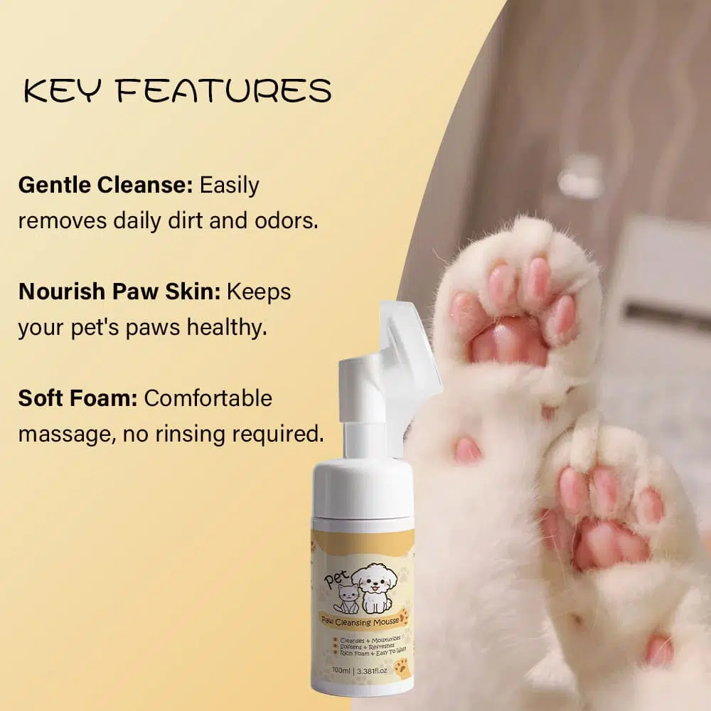 Paw Cleansing Mousse for Pets, Bodycare Supplier-Gzperfectlink Paw Cleansing Mousse for Pets, Bodycare Supplier-Gzperfectlink