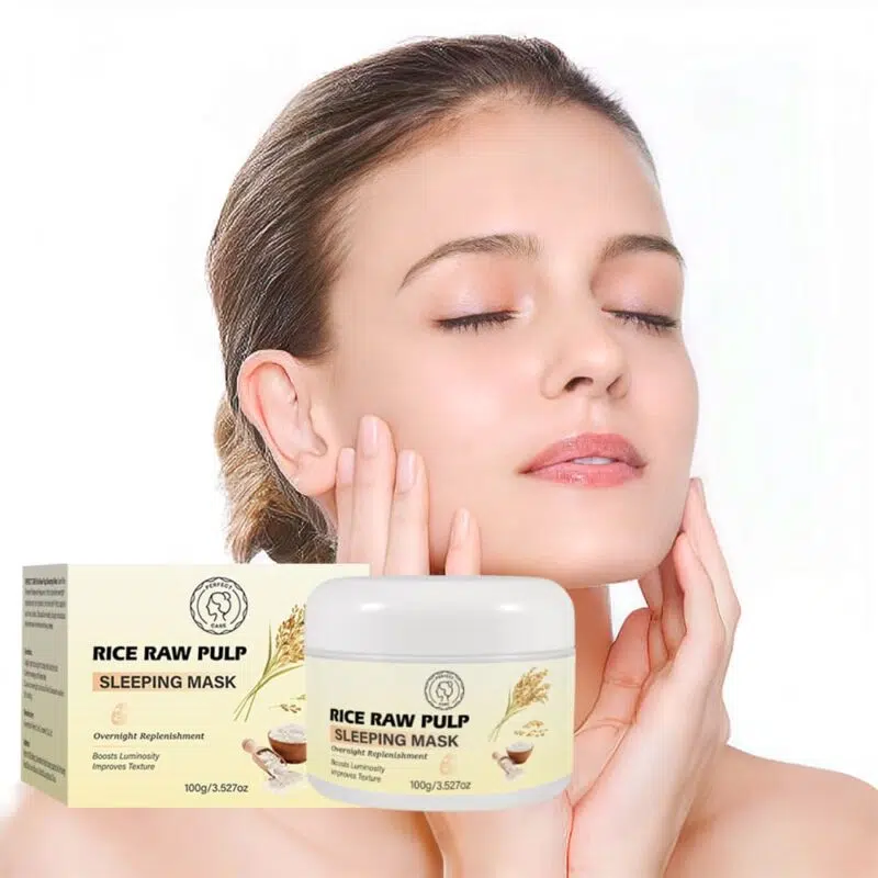 Rice Raw Pulp Sleeping Mask- Bulk Order,OEM Skincare Mask Rice Raw Pulp Sleeping Mask