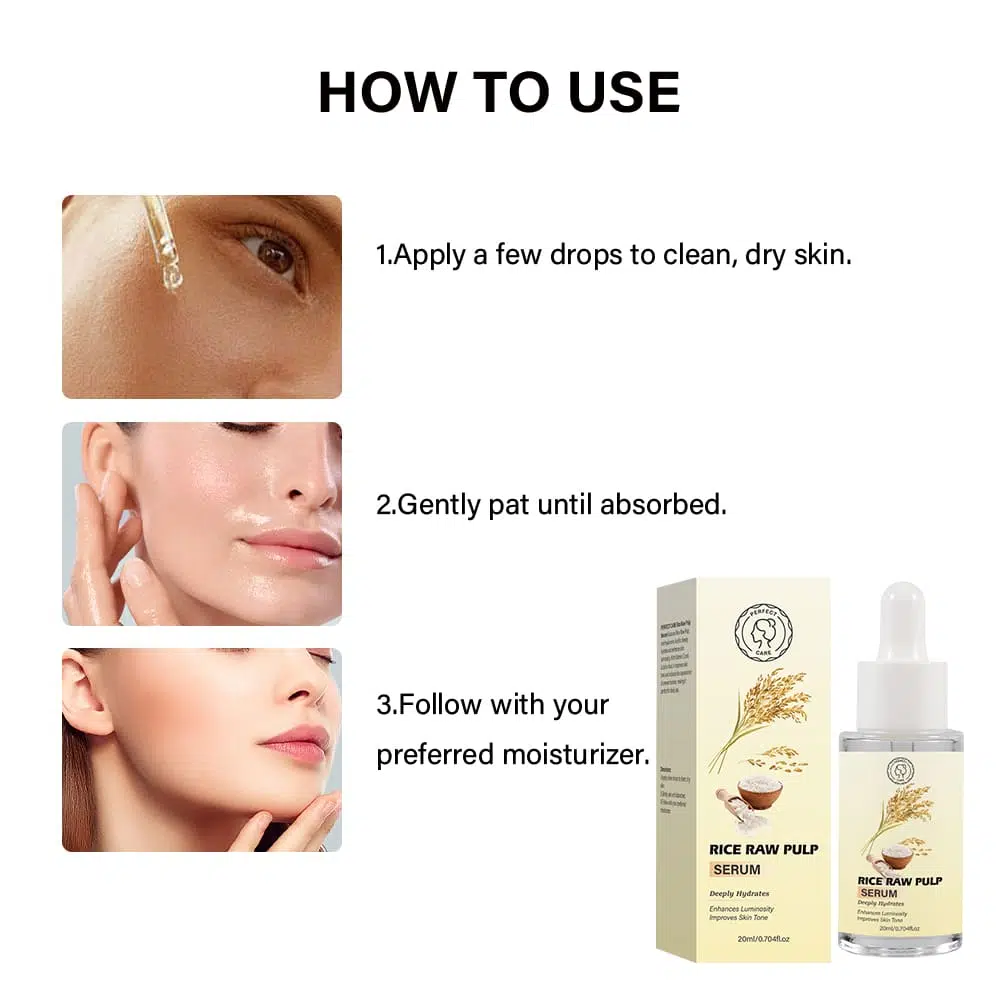Rice Raw Pulp Serum – Gentle, Effective Skincare,Private Label How to use Rice Raw Pulp Serum