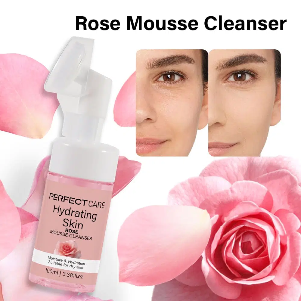 Rose Mousse Foam Cleanser,Skincare Facial Cleanser Factory