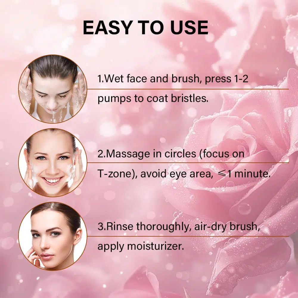 Rose Mousse Foam Cleanser,Skincare Facial Cleanser Factory