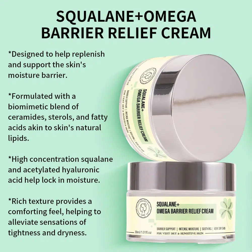 Squalane+ Omega Barrier Relief Cream, OEM Skincare Supplier Functions of Squalane+ Omega Barrier Relief Cream, OEM Skincare Supplier