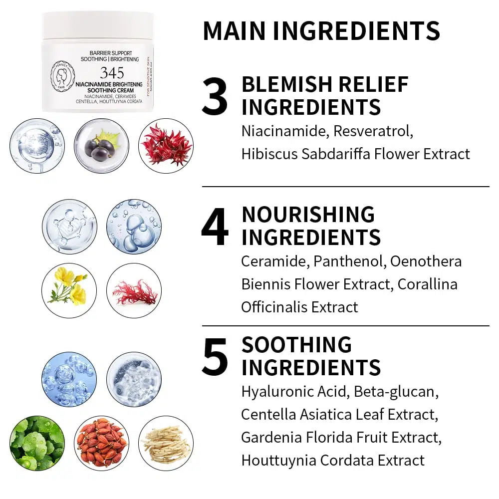 Ingredients of Niacinamide Brightening Cream,OEM Skincare Manufacturer Niacinamide Brightening Cream,OEM Skincare Manufacturer